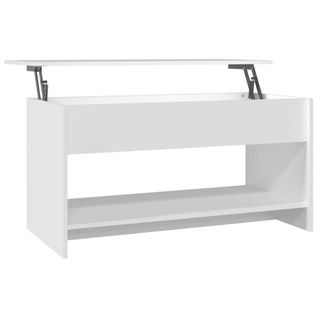 Table Basse De Salon Avec Compartiment De Rangement Plateau Relevable Design Moderne 102 X 50 X 52