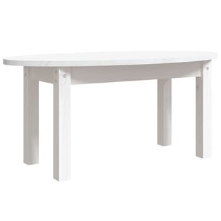 Table Basse Design Simple 80 X 40 X 35 Cm Bois Massif De Pin Blanc Dec037947