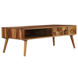 Table Basse Avec 1 Compartiment De Rangement Et 1 Tiroir Design Moderne Et Contemporaine 110 X 50