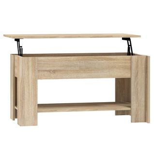 Table Basse Plateau Relevable Design Moderne Et Contemporaine 101 X 49 X 52 Cm Bois D'ingénierie C