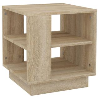Table Basse Table D'appoint Avec Étagères Design Intemporel 40 X 40 X 43 Cm Bois D'ingénierie Coul