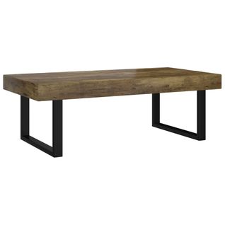 Table Basse Design Industriel Et 120 X 60 X 40 Cm Mdf Marron Et Fer Dec039453