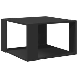 Table Basse Design Moderne 51,5 X 51,5 X 30 Cm Bois D'ingénierie Noir Dec039677