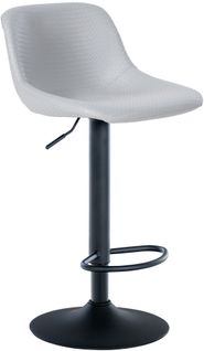 Tabouret De Bar X1 Rotation à 360°en Pvc Gris Pieds En Trompette Métal Noir 10_0006226