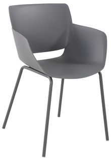 Chaise Pour Intérieur Ou Extérieur Plastique Couleur Gris Foncé Structure Acier Thermolaqué 10_000