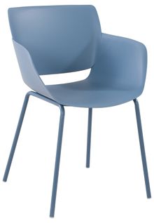 Chaise Pour Intérieur Ou Extérieur Plastique Couleur Bleu Structure Acier Thermolaqué 10_0007123