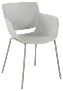 Chaise Pour Intérieur Ou Extérieur Plastique Couleur Gris Clair Structure Acier Thermolaqué 10_000
