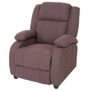 Fauteuil TV Relaxation Fauteuil Lounger Repose-pieds Réglable En Tissu/textile Couleur Acajou 04_0