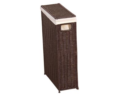 Panier à Linge Avec Couvercle Amovible En Rotin Marron Dec05028
