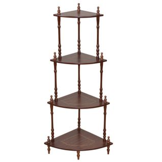 Étagère D'angle Avec 4 Niveaux En Bois Et Mdf 34x34x102cm Eta05003