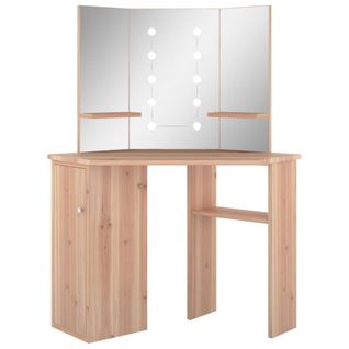 Coiffeuse Table De Maquillage Design Meuble Mobilier De Chambre D'angle Avec LED 111