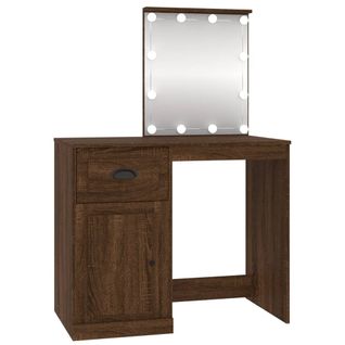 Coiffeuse Table De Maquillage Design Meuble Mobilier De Chambre Avec LED 90 X 50 X 132,5