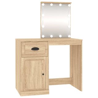 Coiffeuse Table De Maquillage Design Meuble Mobilier De Chambre Avec LED 90 X 50 X 132,5