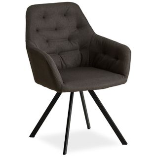 Chaise De Salle à Manger Salon Avec Revêtement Confortable Couleur Anthracite Cds06007