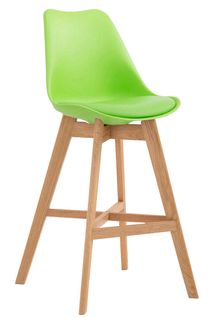 Tabouret De Bar Style Scandinave Avec Repose-pieds En Bois Assises En Plastique Et Synthétique