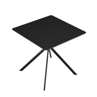 Table Salle à Manger De Cuisine Pour 2 Personnes Mdf Et Métal 78 Cm Noir 03_0004118