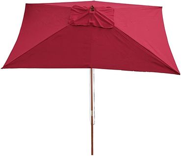 Parasol De Jardin 2x3m Polyester/bois 6kg Bordeaux 04_0003820