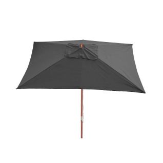Parasol De Jardin 3x4m Rectangulaire Polyester/bois 6kg Anthracite 04_0003826
