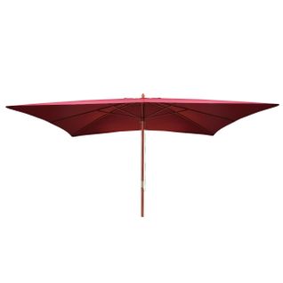 Parasol De Jardin 3x4m Rectangulaire Polyester/bois 6kg Bordeaux 04_0003825