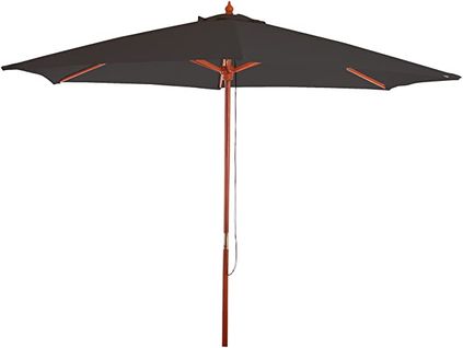 Parasol De Jardin D. 3m Polyester/bois Anthracite 04_0003813