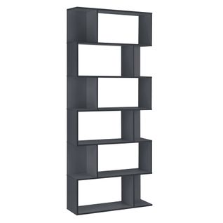 Étagère Armoire Bibliothèque Jusqu'à 8 Kg Charge Par Compartiment 192 Cm Gris Foncé