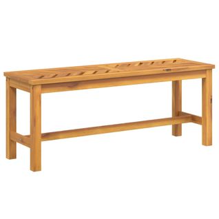 Banc De Jardin Meuble De Patio D'extérieur Terrasse 110 X 35 X 45 Cm Bois Massif D'ac