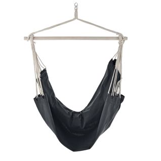 Hamac Fauteuil Suspendu Chaise Jusqu'à 150 Kg Gris Foncé 03_0005225