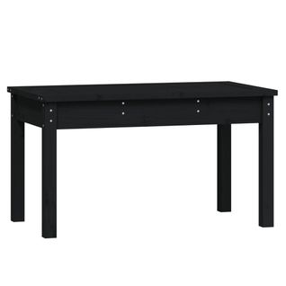 Banc De Jardin Meuble De Patio D'extérieur Terrasse Noir 80 X 44 X 45 Cm Bois Massif