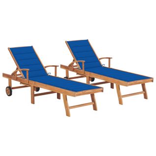 Lot De 2 Transats Chaise Longue Bain De Soleil Lit De Jardin Terrasse Meuble D'extérieur