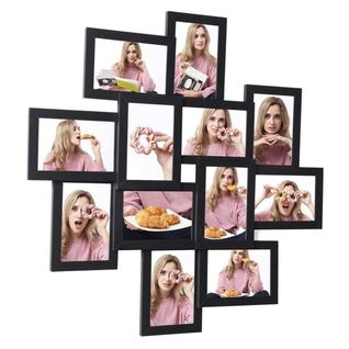 Cadre Photo Pêle-mêle Capacité 12 Photos De 10 X 15 Cm Nécessite Assemblage Vitre En