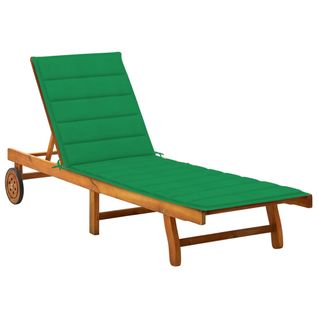 Transat Chaise Longue Bain De Soleil Lit De Jardin Terrasse Meuble D'extérieur Avec Coussin