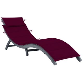 Transat Chaise Longue Bain De Soleil Lit De Jardin Terrasse Meuble D'extérieur 190 Cm