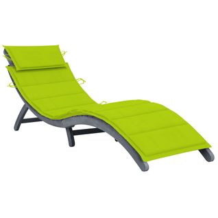Transat Chaise Longue Bain De Soleil Lit De Jardin Terrasse Meuble D'extérieur Avec Coussin
