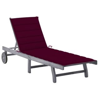 Transat Chaise Longue Bain De Soleil Lit De Jardin Terrasse Meuble D'extérieur Avec Coussin