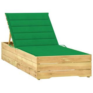 Transat Chaise Longue Bain De Soleil Lit De Jardin Terrasse Meuble D'extérieur Avec Coussin
