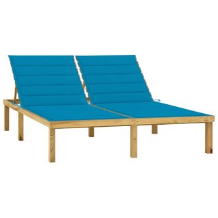 Transat Chaise Longue Bain De Soleil Lit De Jardin Terrasse Meuble D'extérieur Double