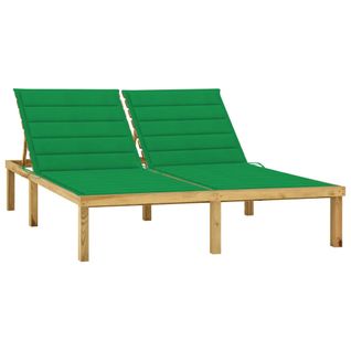 Transat Chaise Longue Bain De Soleil Lit De Jardin Terrasse Meuble D'extérieur Double