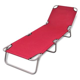 Transat Chaise Longue Bain De Soleil Lit De Jardin Terrasse Meuble D'extérieur Pliable Acier Enduit