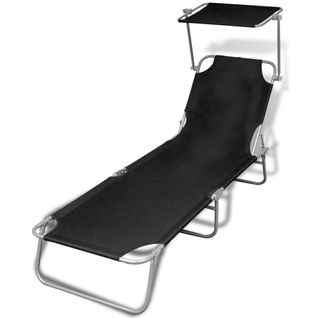 Transat Chaise Longue Bain De Soleil Lit De Jardin Terrasse Meuble D'extérieur Pliable