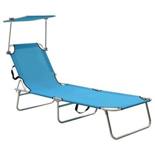 Transat Chaise Longue Bain De Soleil Lit De Jardin Terrasse Meuble D'extérieur Pliable