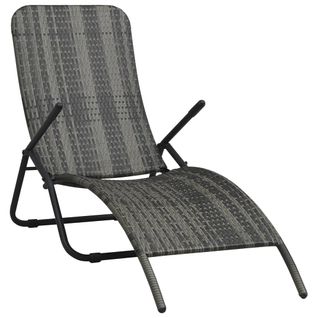 Transat Chaise Longue Bain De Soleil Lit De Jardin Terrasse Meuble D'extérieur Pliable Résine
