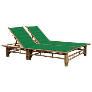 Transat Chaise Longue Bain De Soleil Lit De Jardin Terrasse Meuble D'extérieur Pour 2 Personnes