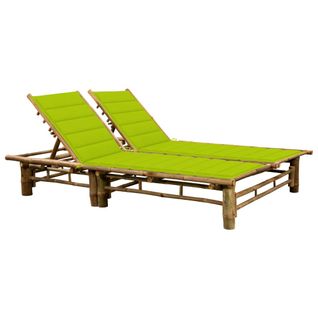 Transat Chaise Longue Bain De Soleil Lit De Jardin Terrasse Meuble D'extérieur Pour 2 Personnes