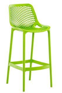 Tabouret De Bar Avec Repose-pieds Design Moderne Plastique Vert Intérieur Ou Extérieur 10_0001087
