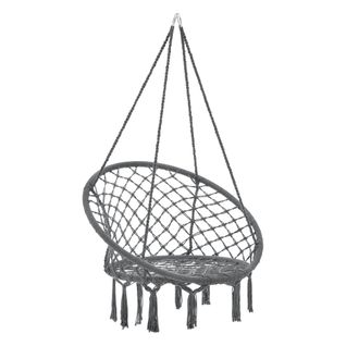 Hamac Siège Rond Chaise Suspendue Diamètre D'assise 60 Cm Gris Foncé 03_0006061