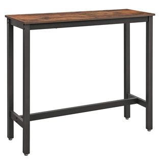 Table De Bar Table Haute Fine Table De Cuisine 120 X 40 X 100 Cm Table De Salle à Manger Avec Cadre