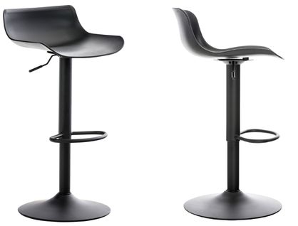 Lot De 2 Tabourets De Bar Pieds Trompette Style Contemporain Avec Repose-pieds Hauteur Réglable