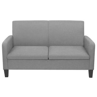 Canapé 2 Places De Salon Salle De Séjour Maison Intérieur 135 X 65 X 76 Cm Gris Clair