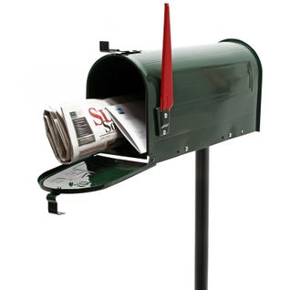 Us Mailbox Boite Aux Lettres Design Américain Vert Pied De Support Courrier 16_000033