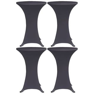 Housses De Table Extensible 4 Pièces 60 Cm Anthracite Dec022517